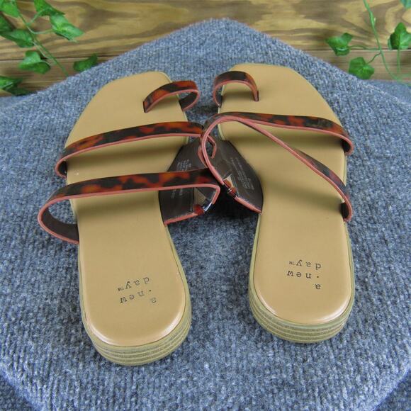 A New Day Women's Slide Brown Synthetic Sz 9 Wide Gently Used 2025 - Picture 4 of 7